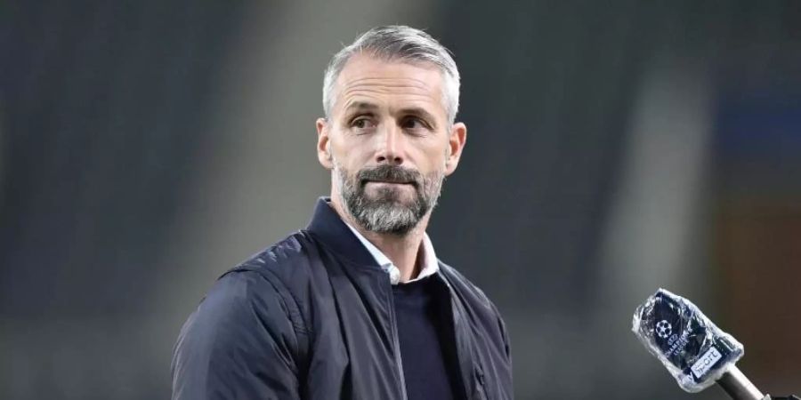 Unterstützt die Abstellung seiner Profis zu Länderspielen: Gladbach-Coach Marco Rose. Foto: Martin Meissner/AP/dpa
