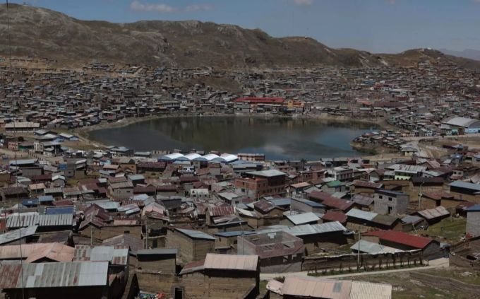 Stadt Cerro de Pasco, in Peru. Stadt in Peru.
