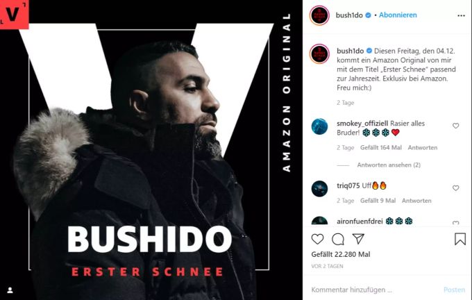 Bushido der erste Schnee: Der neue Track des Deutsch-Rappers ist ein Amazon Music Original. Bushido