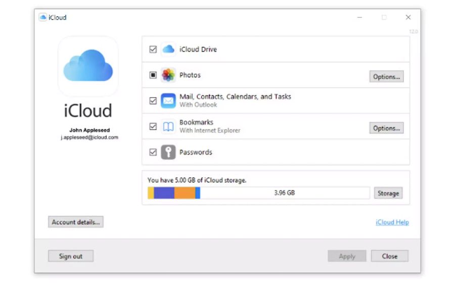 Apple iCloud Windows