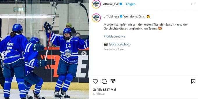Die Frauen des EV Zug räumen in dieser Saison alle Gegnerinnen aus dem Weg. EV Zug