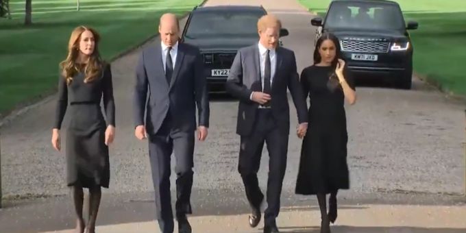 Schloss Windsor - William, Harry, Kate & Meghan zeigen sich gemeinsam