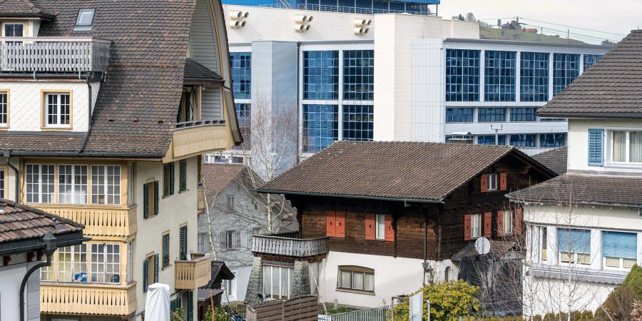 Die Gemeinde Entlebuch. Im Hintergrund die SVZ Schweizer Versandzentrum AG.