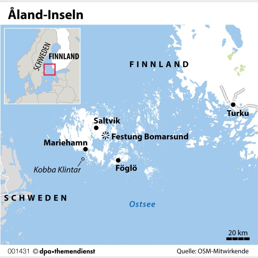 Grafik Ostsee Schweden Finnland Åland