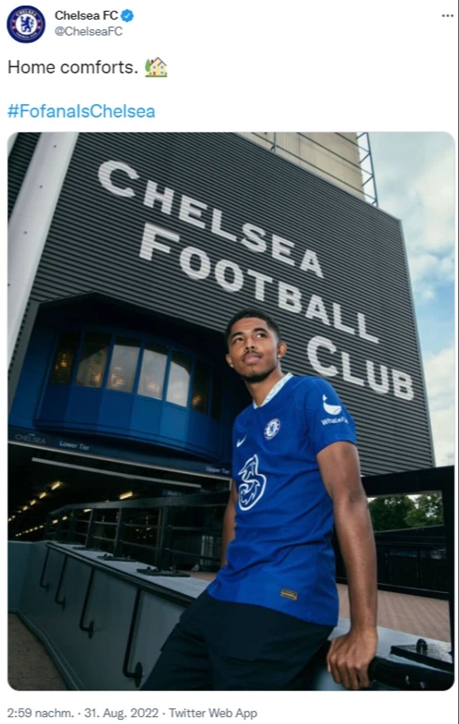 Wesley Fofana FC Chelsea