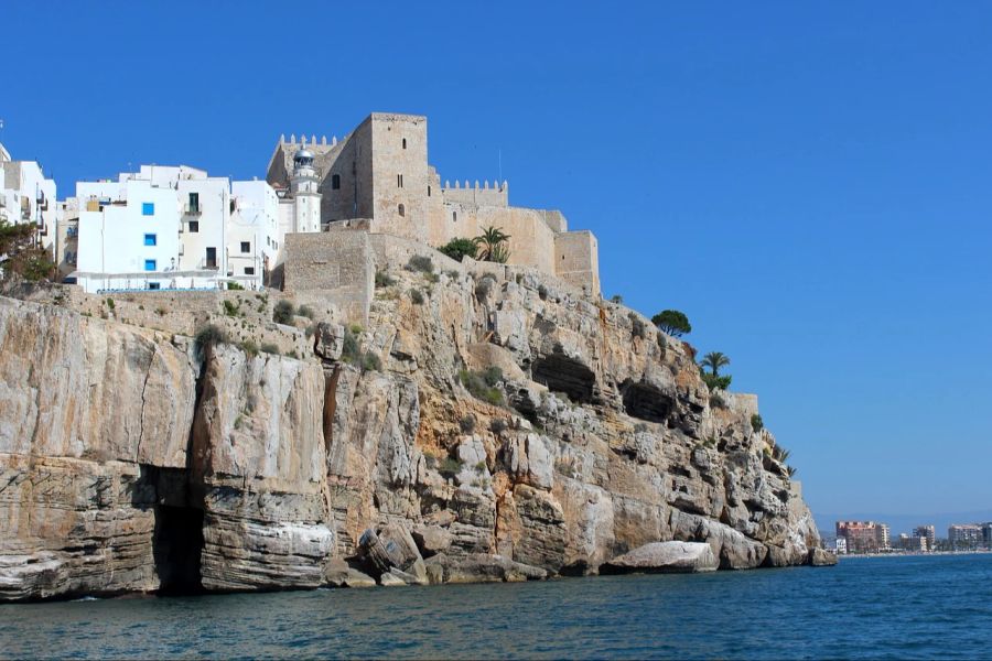 Burg Felsen Meer Spanien Valencia