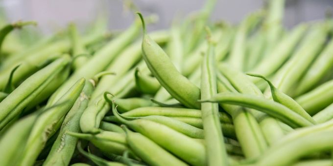 Bohnen dürfen Sie nicht roh essen, da die Hülsenfrüchte Blausäure enthalten – also erst kochen und dann den Bohnensalat zubereiten. Bohnen grün frisch