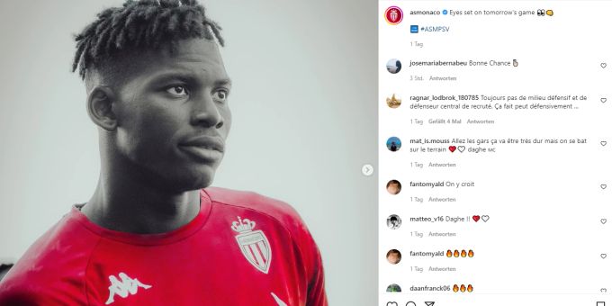 Breel Embolo fungiert in seinem ersten Pflichtspiel als Monaco-Spieler als Joker. Breel Embolo
