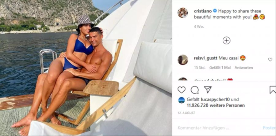 Ronaldo ist seit vier Jahren mit Georgina Rodriguez zusammen.