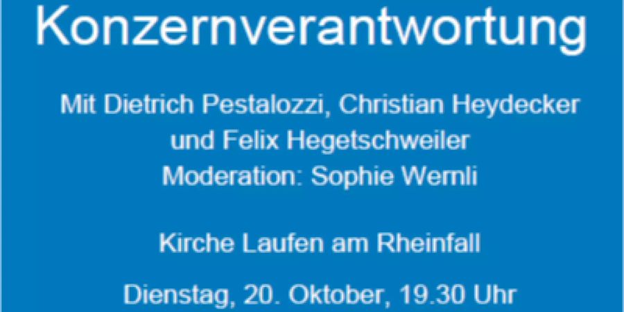 Diskussionsabend zur Konzernverantwortungsinitative