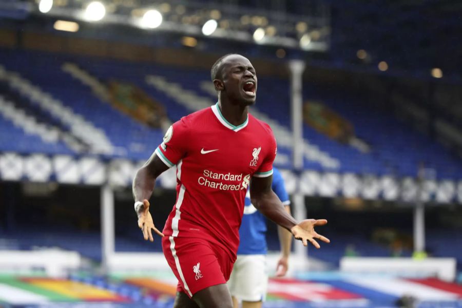 Sadio Mané bejubelt das 1:0 für den FC Liverpool.