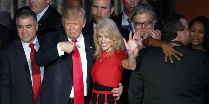 Kellyanne Conway und ihr Ex-Chef Donald Trump. Kellyanne Conway