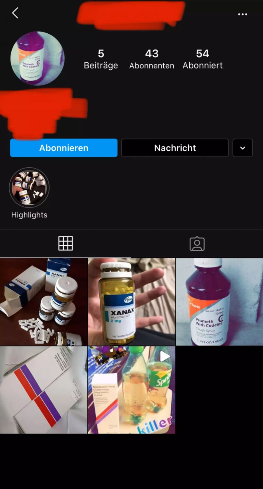 Drogen Instagram