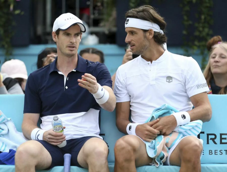 Andy Murray (l) und Feliciano López sind gute Kumpels und ehemalige Doppelpartner.