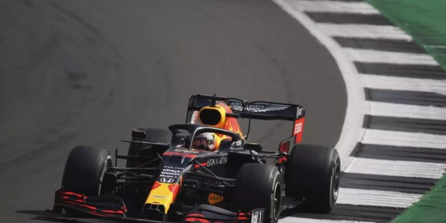 Niederländischer Sieger in Silverstone: Max Verstappen. Foto: Bryn Lennon/Pool Getty/AP/dpa