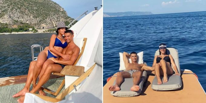 Nach CL-Aus - Cristiano Ronaldo turtelt mit Georgina auf Luxus-Yacht