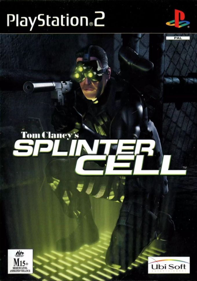 Sam Fisher auf dem Cover von Tom Clancy's Splinter Cell (2002). Tom Clancy's Rainbow Six: Siege