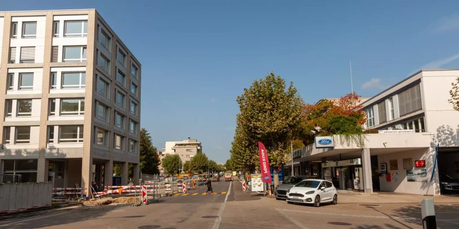 Im Dorfzentrum von Geroldswil.