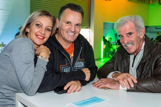 Vl.: Tanja und Jürgen Steiner mit Heinz Schlumpf
