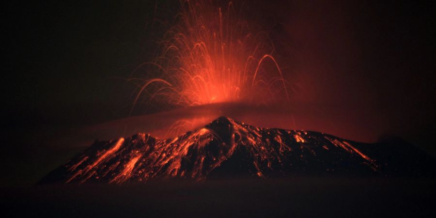 Blick auf den Vulkan Popocatepetl am 20. Mai 2023.