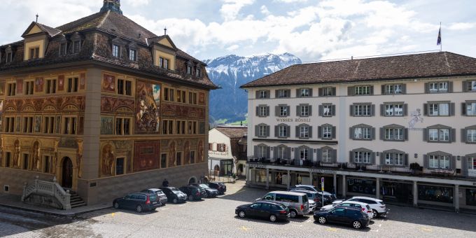 Der Hauptplatz in Schwyz. Der Hauptplatz in Schwyz.