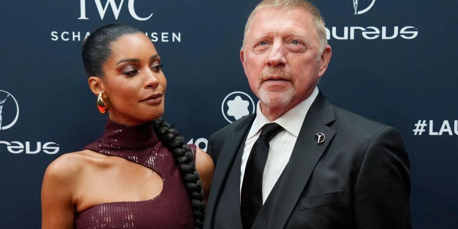 Boris Becker und seine Partnerin Lilian de Carvalho Monteiro bei der Verleihung der Laureus Sports Awards.