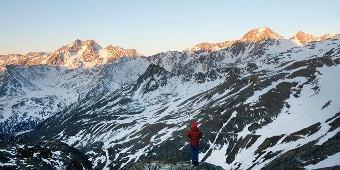 Alpenglühen Frühaufsteher Fotografen Hütte