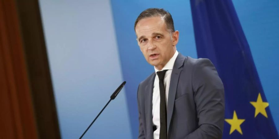 Maas bei einer Pressekonferenz am Dienstag