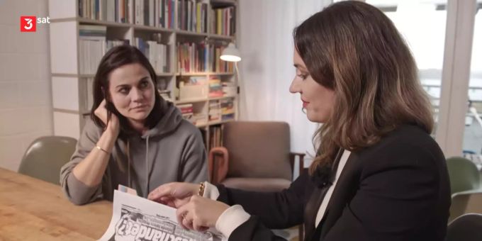 Jolanda Spiess-Hegglin und Moderartorin Patrizia Laeri in der Doku «Starke Frauen». Spiess-Hegglin