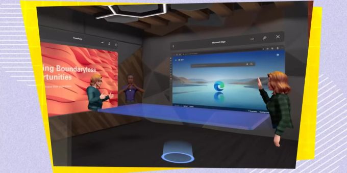 Auch Microsoft Teams wagt bald den Sprung ins Metaverse. Metaverse Microsoft Teams Mesh