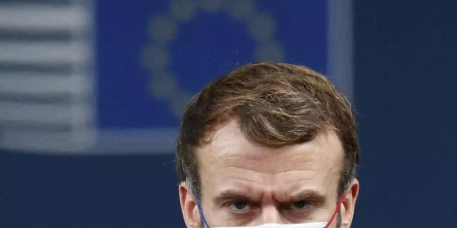 Frankreichs Präsident Emmanuel Macron will Ungeimpfte «nerven». Foto: Johanna Geron/Pool Reuters/AP/dpa