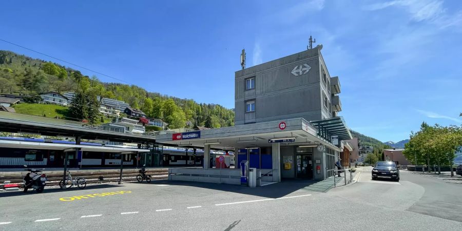 Der Bahnhof in Walchwil.