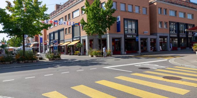 Die Polizeistation an der Bahnhofstrasse in Romanshorn TG. Romanshorn Polizeistation