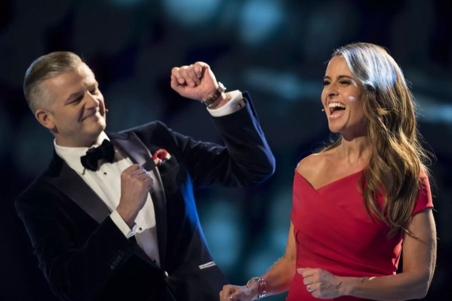 Rainer Maria Salzgeber und Sandra Studer moderieren seit Jahren gemeinsam die «Sports Awards» (Archiv).