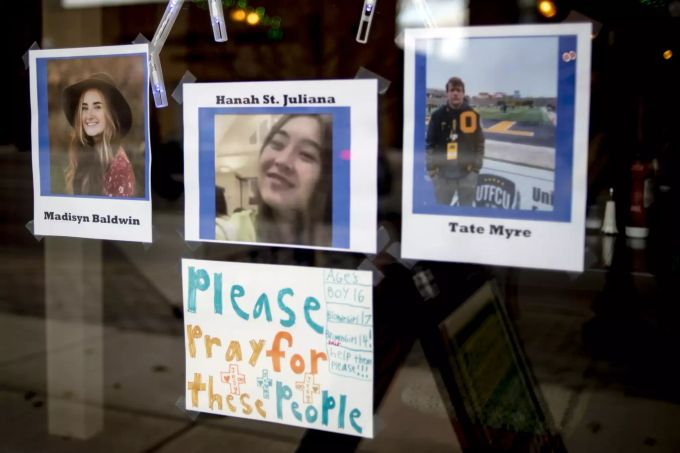 Fotos von drei der vier Todesopfer des Schul-Attentats in Michigan. Attentat