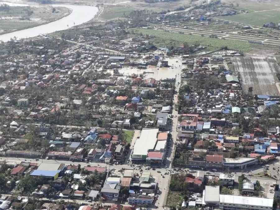 Aftermath of Typhoon Rai in the central Philippines