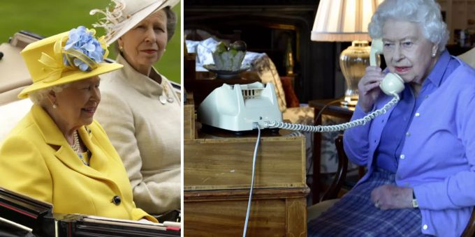 Queen Elizabeth besitzt alte Telefone aber auch ein Handy von Samsung. Queen Elizabeth