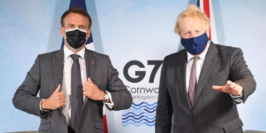 Schwierige Beziehung: Boris Johnson und Emmanuel Macron. Foto: Stefan Rousseau/PA Wire/dpa