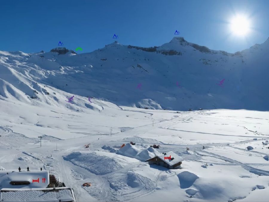 Kein Wölkchen zu sehen auf der Engstligenalp.