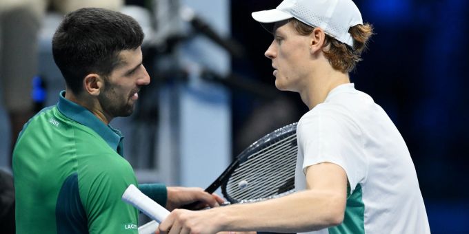 Novak Djokovic verliert an den ATP-Finals gegen Jannik Sinner. Novak Djokovic