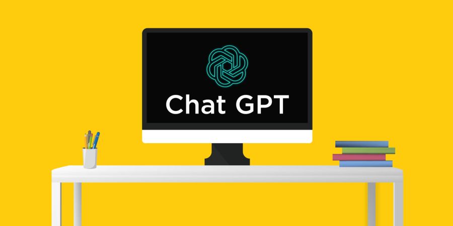 Grafik Bildschirm ChatGPT Logo