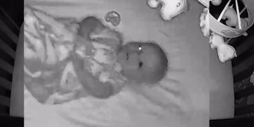 Baby mit schwarzem Auge