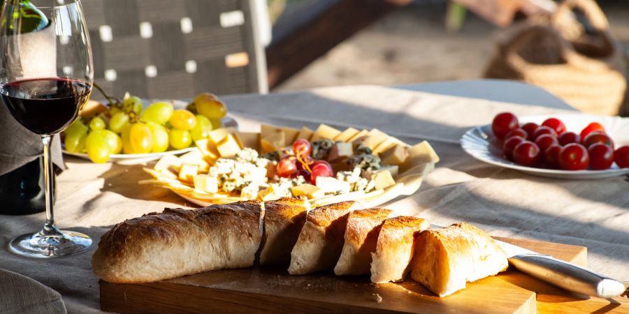 Rotwein Italien Snacks