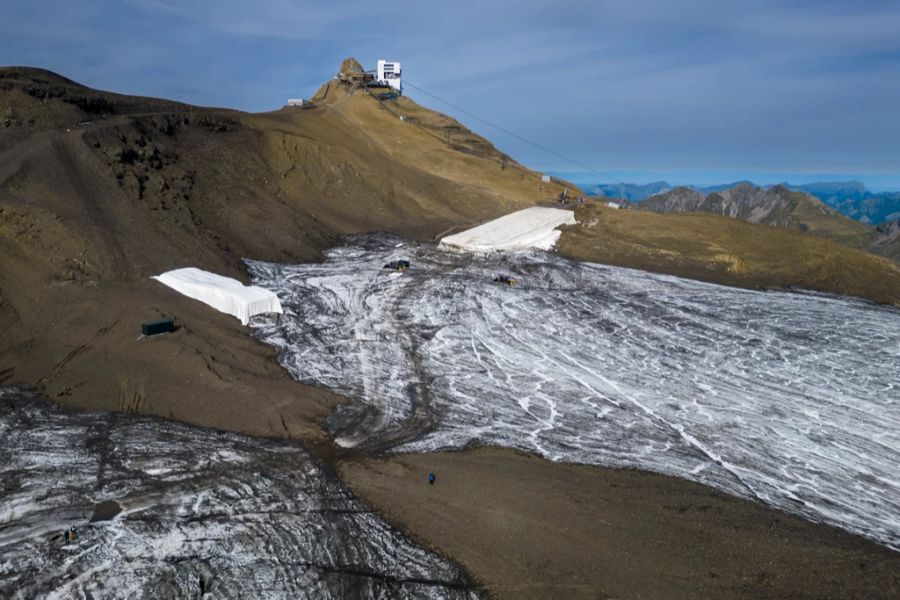 Auch das aktuelle Jahr wird für die Gletscher kein gutes Jahr. Hier im Bild der Tsanfleurongletscher.