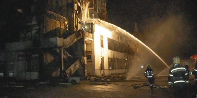 dpatopbilder - HANDOUT - Russland hat die südukrainische Hafenstadt Odessa mit Drohnen und Raketen angegriffen. Foto: Uncredited/Odesa Region Administration/AP/dpa - ACHTUNG: Nur zur redaktionellen Verwendung im Zusammenhang mit der aktuellen Berichterstattung und nur mit vollständiger Nennung des vorstehenden Credits Hafenstadt Odessa