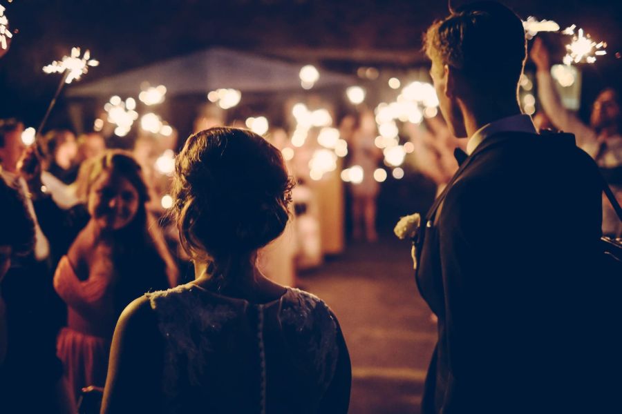 Hochzeit Feier Menschen Dunkel Ambiente Stimmung