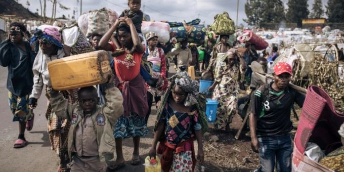 Flüchtlinge in der Demokratischen Republik Kongo. flüchtlinge