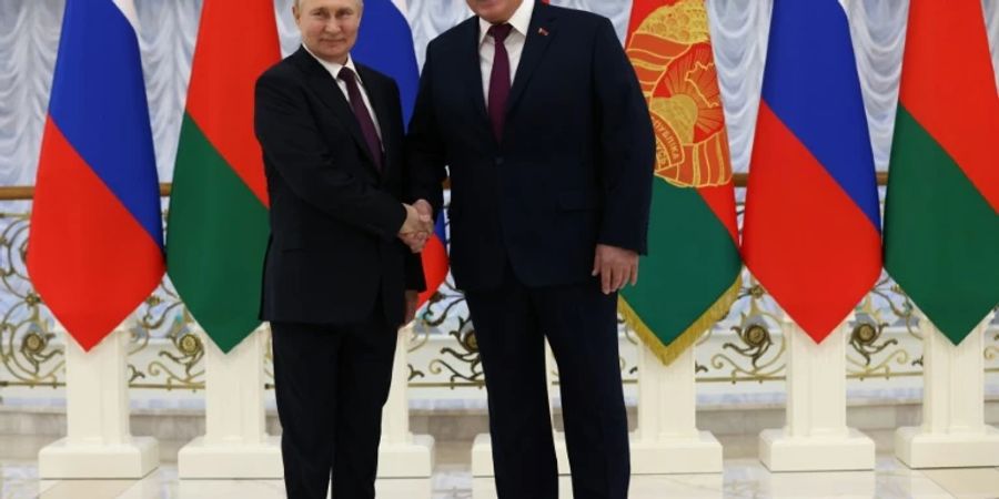 Putin und Lukaschenko am Montag in Minsk