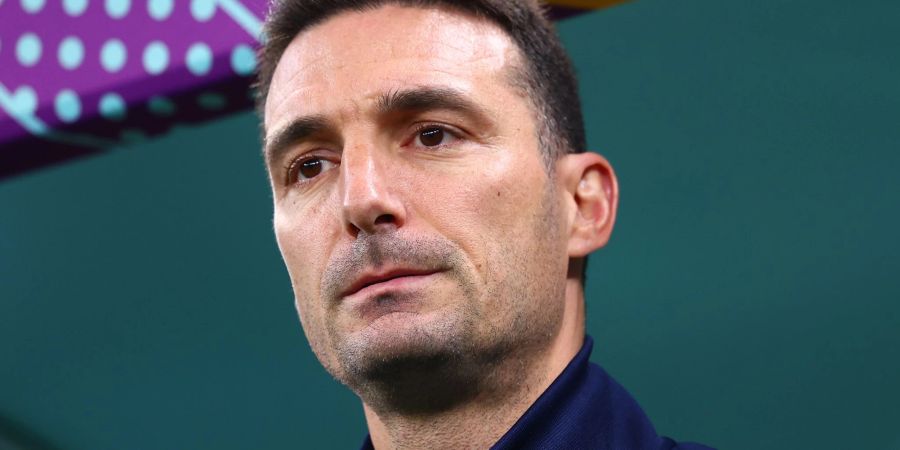 Argentiniens Trainer Lionel Scaloni vor dem Spiel.