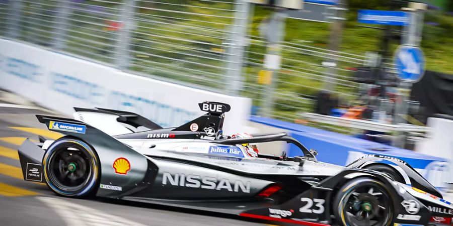 Der Schweizer Sebastien Buemi vom Team Nissan e.dams wahrend dem zweiten freien Training des Swiss E-Prix 2019 in Bern.